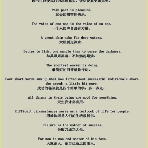励志英语语录短句激励人心